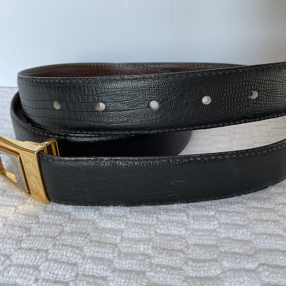 Pierre Cardin Reversible Belt Size 40 Unisex Brown/Black - Picture 7 of 15